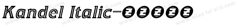 Kandel Italic字体转换